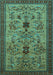 Oriental Turquoise Industrial Rug, urb750turq