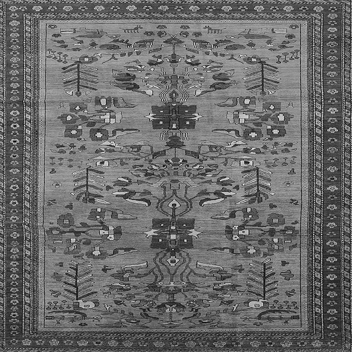 Square Oriental Gray Industrial Rug, urb750gry