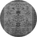 Round Oriental Gray Industrial Rug, urb750gry