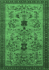 Oriental Emerald Green Industrial Rug, urb750emgrn