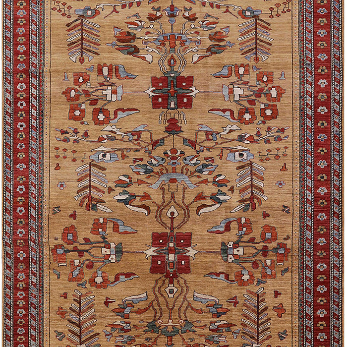 Mid-Century Modern Red Oriental Rug, urb750
