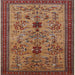 Square Mid-Century Modern Red Oriental Rug, urb750