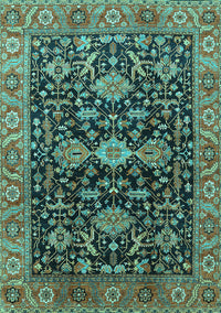 Oriental Turquoise Industrial Rug, urb751turq