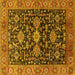 Square Oriental Yellow Industrial Rug, urb751yw