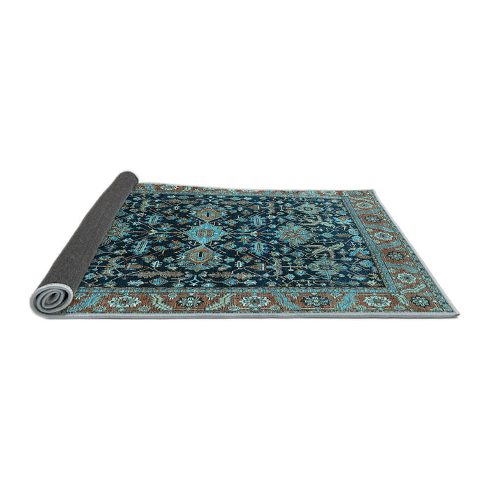 Sideview of Oriental Light Blue Industrial Rug, urb751lblu