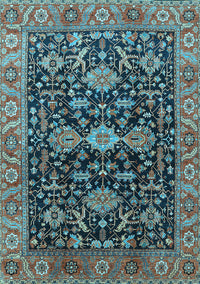 Oriental Light Blue Industrial Rug, urb751lblu