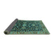 Sideview of Oriental Turquoise Industrial Rug, urb751turq