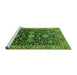 Sideview of Machine Washable Oriental Green Industrial Area Rugs, wshurb751grn