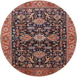 Round Machine Washable Industrial Modern Camel Brown Rug, wshurb751