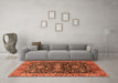 Machine Washable Oriental Orange Industrial Area Rugs in a Living Room, wshurb751org