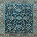 Square Oriental Light Blue Industrial Rug, urb751lblu