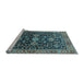 Sideview of Machine Washable Oriental Light Blue Industrial Rug, wshurb751lblu