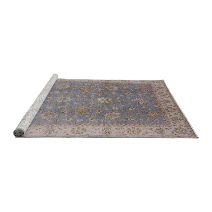 Sideview of Machine Washable Industrial Modern Rose Dust Purple Rug, wshurb752