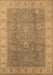 Machine Washable Oriental Brown Traditional Rug, wshurb752brn