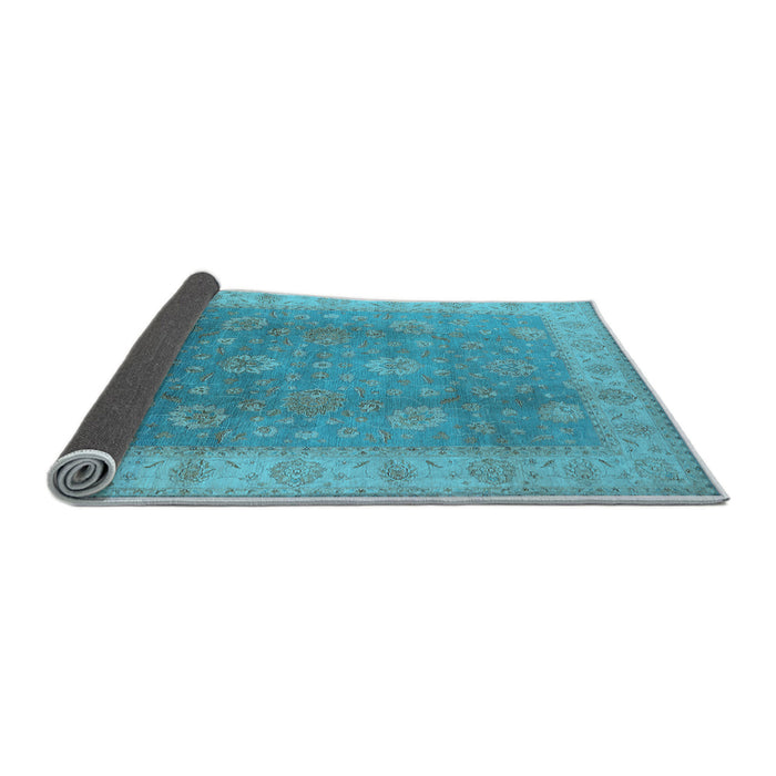 Sideview of Oriental Light Blue Traditional Rug, urb752lblu