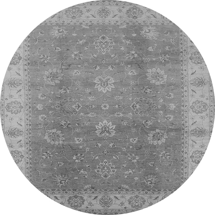 Round Oriental Gray Traditional Rug, urb752gry