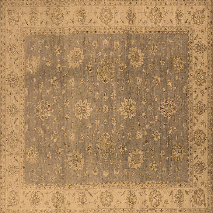 Square Oriental Brown Traditional Rug, urb752brn