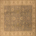 Square Oriental Brown Traditional Rug, urb752brn