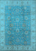 Oriental Light Blue Traditional Rug, urb752lblu