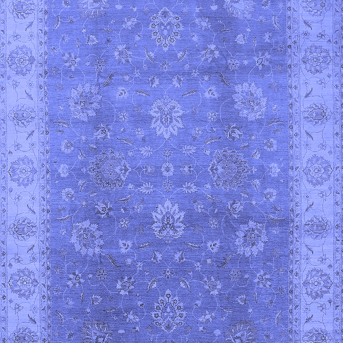 Machine Washable Oriental Blue Traditional Rug, wshurb752blu