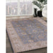 Machine Washable Industrial Modern Rose Dust Purple Rug in a Family Room, wshurb752