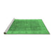 Sideview of Machine Washable Oriental Emerald Green Traditional Area Rugs, wshurb752emgrn