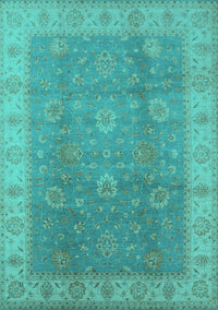 Oriental Turquoise Traditional Rug, urb752turq