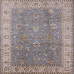 Square Mid-Century Modern Rose Purple Oriental Rug, urb752