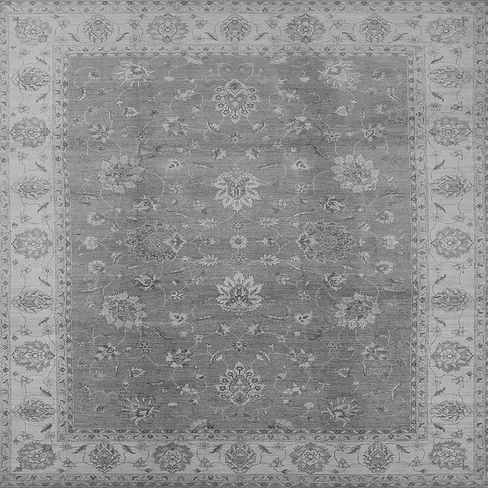 Square Machine Washable Oriental Gray Traditional Rug, wshurb752gry