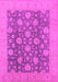 Machine Washable Oriental Pink Traditional Rug, wshurb753pnk