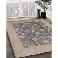 Mid-Century Modern Gray Oriental Rug, urb753