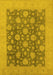 Machine Washable Oriental Yellow Traditional Rug, wshurb753yw