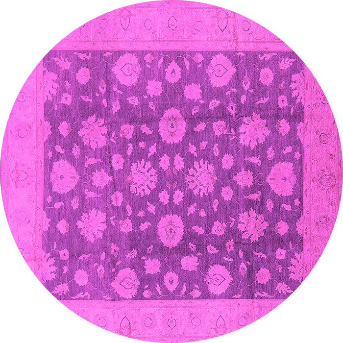 Round Oriental Pink Traditional Rug, urb753pnk