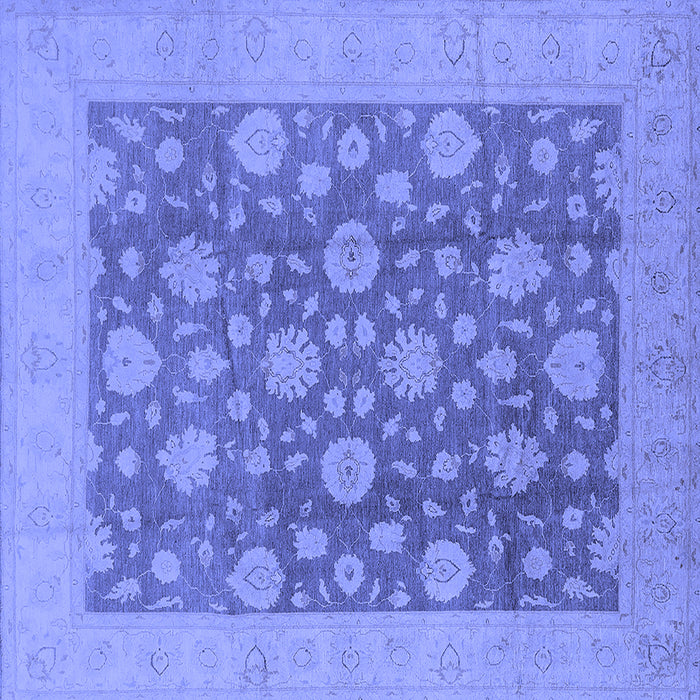 Square Oriental Blue Traditional Rug, urb753blu