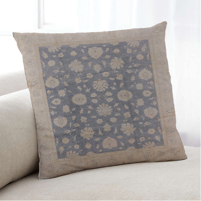 Lifestyle Image of Mid-Century Modern Urban Square Gray Throw Pillow, 18 inch by 18 inch, pwurb753