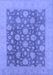 Machine Washable Oriental Blue Traditional Rug, wshurb753blu