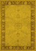 Oriental Yellow Traditional Rug, urb754yw