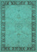 Oriental Turquoise Traditional Rug, urb754turq