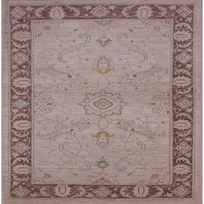 Square Machine Washable Industrial Modern Dark Almond Brown Rug, wshurb754
