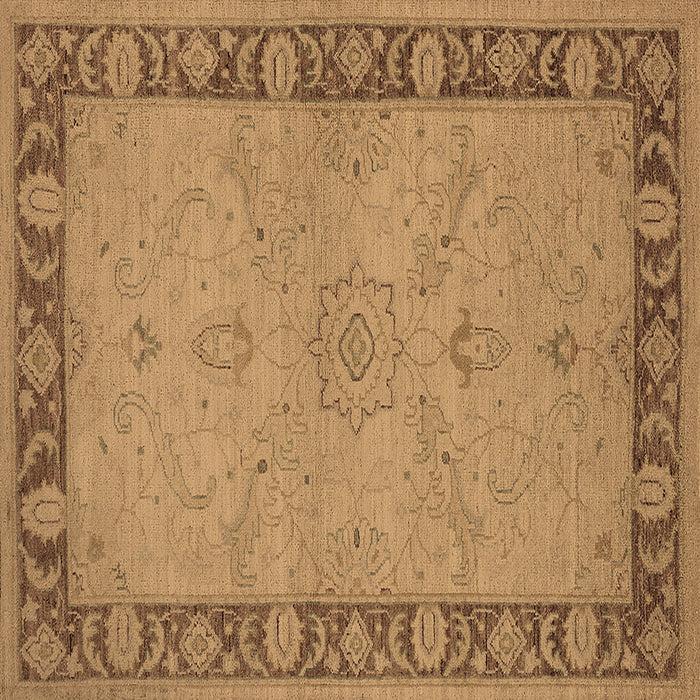 Square Oriental Brown Traditional Rug, urb754brn
