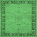 Square Oriental Emerald Green Traditional Rug, urb754emgrn