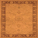 Square Oriental Orange Traditional Rug, urb754org