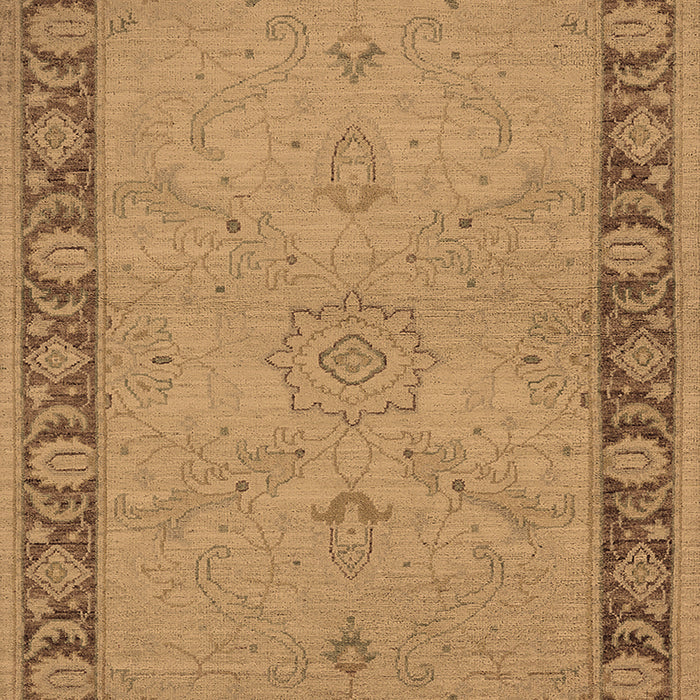 Machine Washable Oriental Brown Traditional Rug, wshurb754brn