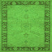 Square Oriental Green Traditional Rug, urb754grn