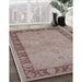 Machine Washable Industrial Modern Dark Almond Brown Rug in a Family Room, wshurb754