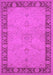 Machine Washable Oriental Pink Traditional Rug, wshurb754pnk