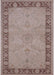 Machine Washable Industrial Modern Dark Almond Brown Rug, wshurb754