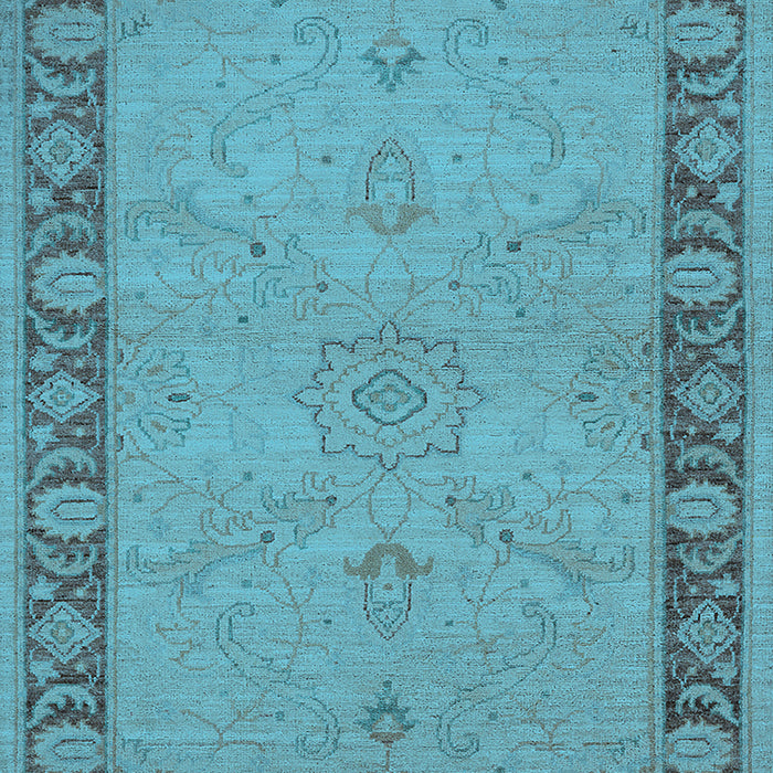 Oriental Light Blue Traditional Rug, urb754lblu