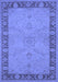 Machine Washable Oriental Blue Traditional Rug, wshurb754blu