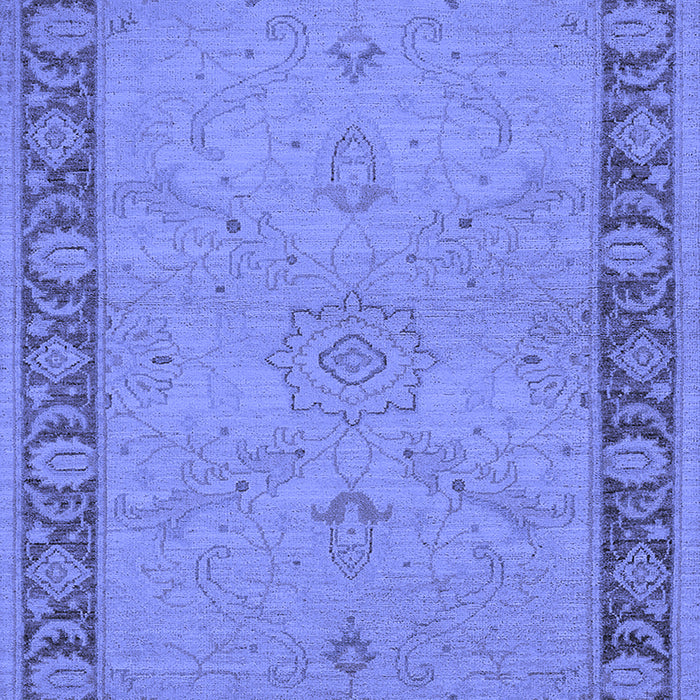 Machine Washable Oriental Blue Traditional Rug, wshurb754blu